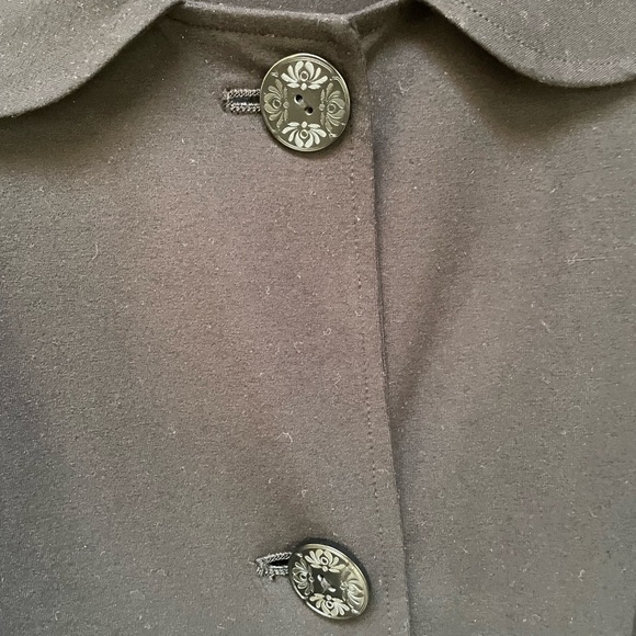 J.Jill longsleeve, collared little black jacket with 3 black buttons. - Picture 4 of 5